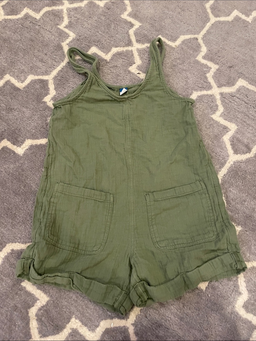 Old Navy Olive Green Pocket Tank Romper